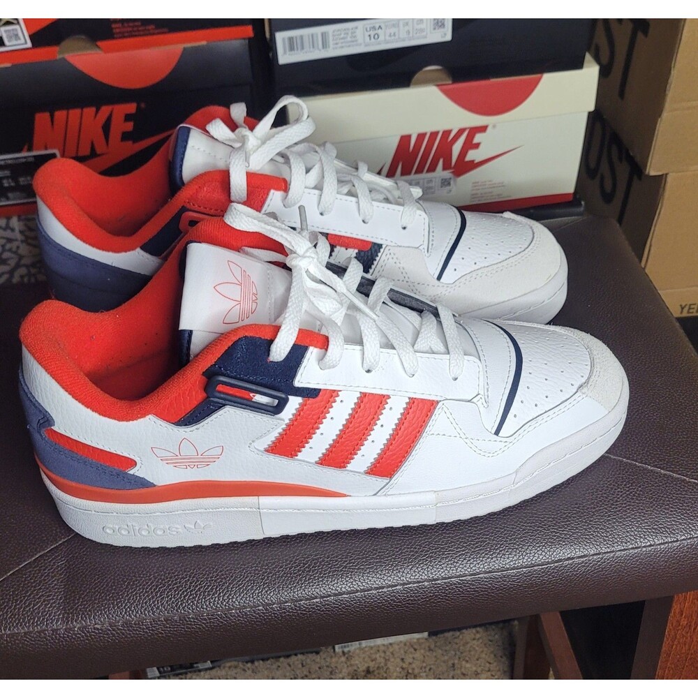 Size 10.5 - Adidas Forum Exhibit Low Cloud White Red  GZ5391